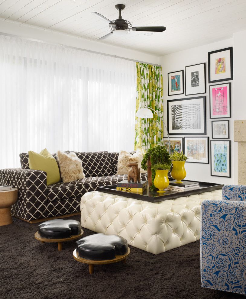 Zack White Leather for a Contemporary Family Room with a Topper and Fashionably Bold by Pal + Smith