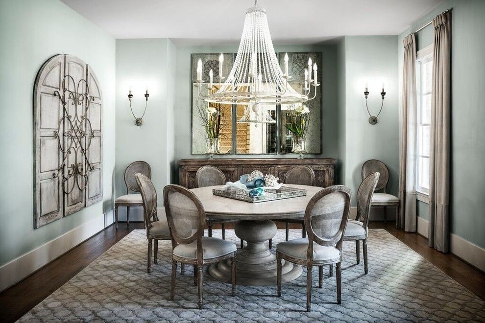 Kitchen and Dining Room Tables for a Transitional Dining Room Dining Photos with a Gray Dining Rooms and Dining Room by Outrageous Interiors